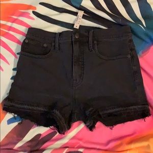 NWT Madewell High Rise Drop Hem Denim Shorts